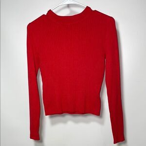 H&M Red cropped  Ribbed Women's Top